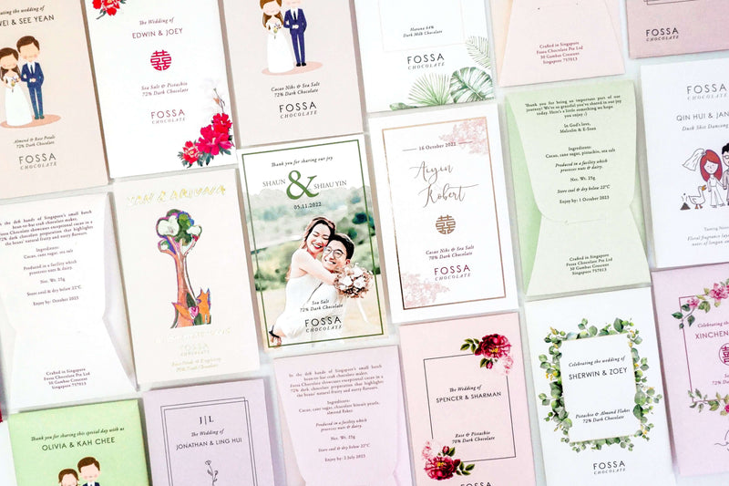 Wedding chocolate favours