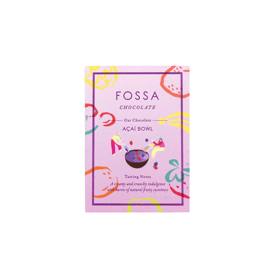 Fossa Chocolate Acai Bowl bar — dark milk chocolate with acai, available in Australia