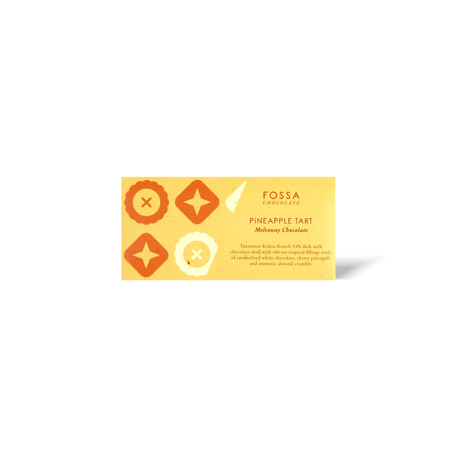Fossa Chocolate Pineapple Tart Meltaway — limited release craft chocolate bar Australia