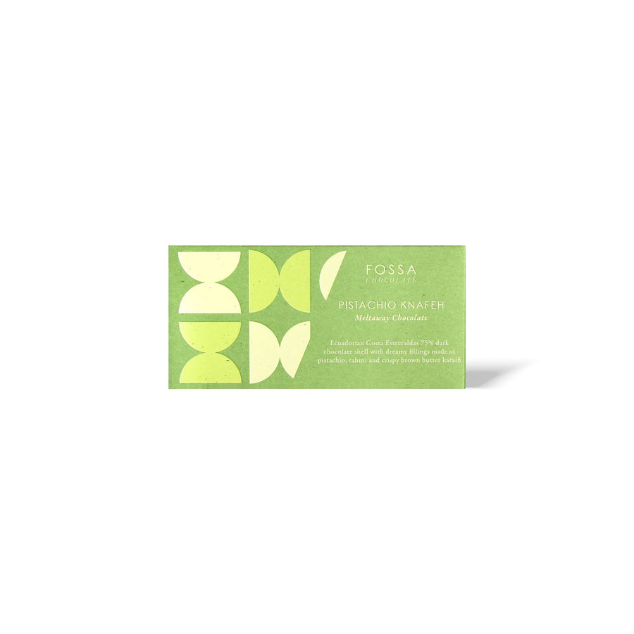 Fossa Chocolate Pistachio Knafeh Meltaway — limited release artisan chocolate Australia